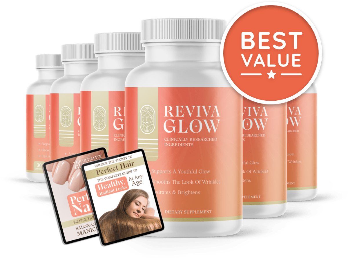 RevivaGlow 6 Bottles with 2 ebooks and banner